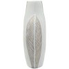 Mauro Ferretti Vaas "Ho Chi Minh" 35x13,5x37,5 cm Wit gekalkt
