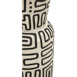 Mauro Ferretti Vaas "Nairobi" Ø15,5x65 cm Wit/Zwart