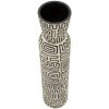 Mauro Ferretti Vaas "Nairobi" Ø15,5x65 cm Wit/Zwart
