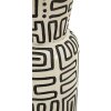 Mauro Ferretti Vaas "Nairobi" Ø15,5x65 cm Wit/Zwart