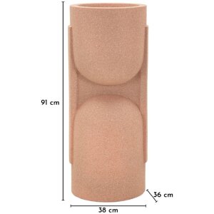 Mauro Ferretti Buitentuinplantenstandaard "Nui" 38x36x91 cm Rood