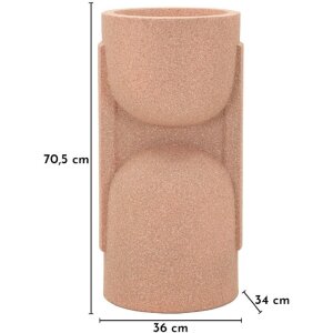 Mauro Ferretti Buitenblumentopstandaard "Nui" 36x34x70,5 cm Rood