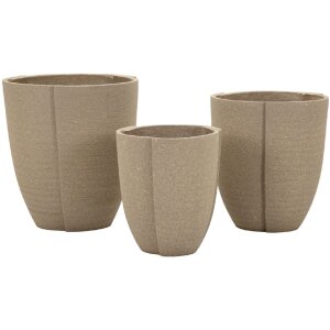 Mauro Ferretti Outdoor Plantenpot Set "Peru" 3-delig – grijstint, modern design