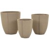 Mauro Ferretti Outdoor Plantenpot Set "Peru" 3-delig – grijstint, modern design