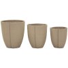 Mauro Ferretti Outdoor Plantenpot Set "Peru" 3-delig – grijstint, modern design