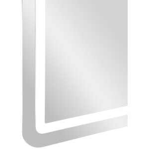 Mauro Ferretti wandspiegel LED met 3 kleurtemperaturen, zilver, 60x80 cm