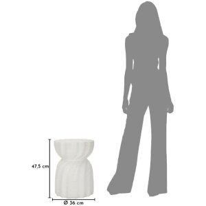 Mauro Ferretti Beistelltisch TWISTY Ø36x47,5 cm Creme