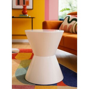 Mauro Ferretti Beistelltisch OYO Ø 45x55 cm Weiß