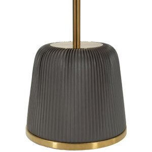 Mauro Ferretti Beistelltisch Egle Grau Gold Ø40x55 cm Metall PU