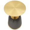 Mauro Ferretti Beistelltisch Egle Grau Gold Ø40x55 cm Metall PU