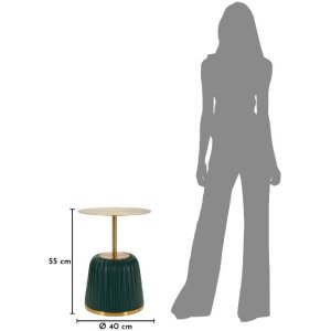 Mauro Ferretti bijzettafel Egle Groen/Goud Ø40x55 cm