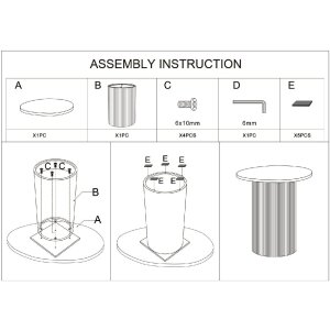 Mauro Ferretti Beistelltisch Frankfurt Marble 46x48x39 cm Grau Weiß