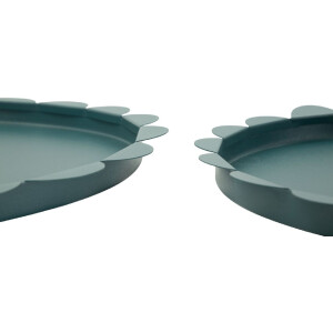 Mauro Ferretti Tablett Set Saturno Ottanio Ø33 27,5 cm Metall