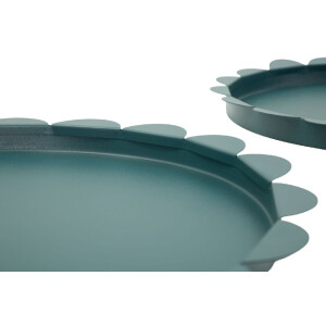 Mauro Ferretti Tablett Set Saturno Ottanio Ø33 27,5 cm Metall