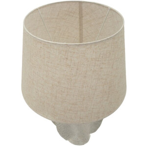 Mauro Ferretti Tischlampe Ester Ø40x63 cm Ivory Polyresin Eisen Stoff