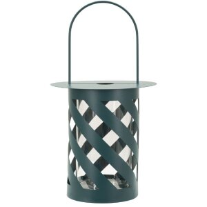 Mauro Ferretti Laterne Saturno Ottanio Twist Ø23x43 cm Metall Glas