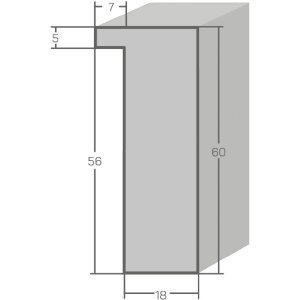 MendeFrames H980 houten fotolijst zwart gemasert 50x70 cm met normaal glas