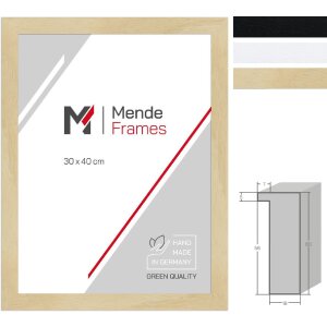 MendeFrames H980 houten fotolijst natuurlijk, wit, zwart 55 mm diepte