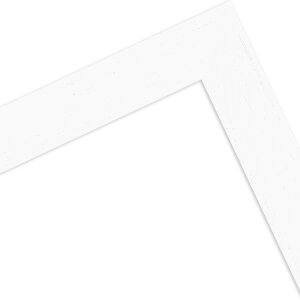 MendeFrames Houten fotolijst H970 wit gemasert 40x60 cm met anti-reflectie glas