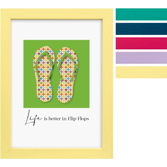 Goldbuch Lunaro Houten fotolijst met vlak profiel, 10x15 cm, groen, indigo, roze, paars, geel