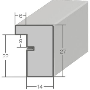 MendeFrames Spiegel Serie H960 wit 30x30 cm met 2 cm houten lijst