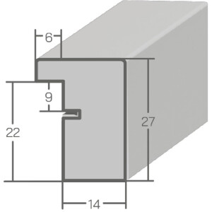 MendeFrames Houten fotolijst 960 zwart 30x90 cm met museumsglas