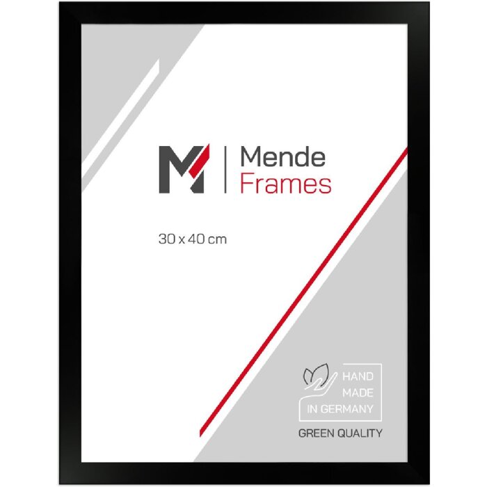 MendeFrames Houten fotolijst 960 zwart 50x100 cm met antireflexglas