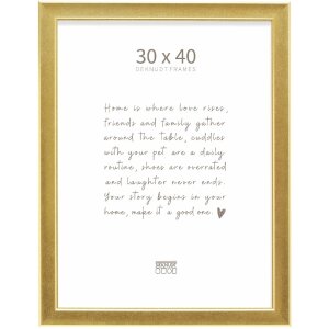 Deknudt S244 Fotolijst Polystyrol Houtoptiek met Klarglas, goud, zilver, brons, zwart met zilveren rand