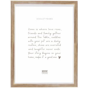 Deknudt S244 Fotolijst Polystyrol Houtoptiek met Klarglas, goud, zilver, brons, zwart met zilveren rand