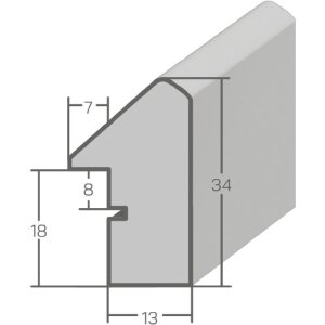 MendeFrames wandspiegel H790 strandhuis 15x20 cm wit