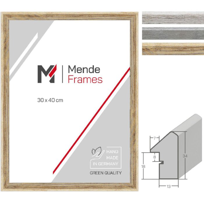 MendeFrames Houten fotolijst H790 Strandhuis – Wit, Grijs, Bruin