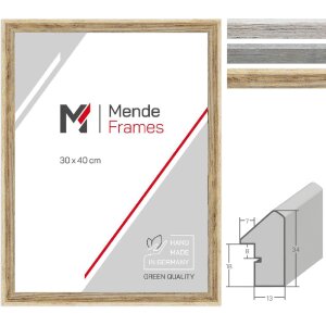 MendeFrames Houten fotolijst H790 Strandhuis – Wit, Grijs, Bruin