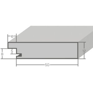 MendeFrames Wandspiegel H780 met massief houten rand, wit, 42x59,4 cm