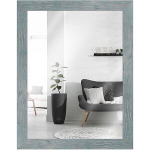 MendeFrames H750 Wandspiegel Strandhuis blauw 42x59,4 cm