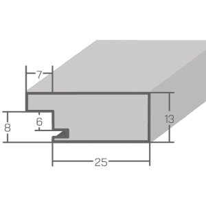 MendeFrames fotolijst van massief hout 15x20 cm grijs met antireflexglas