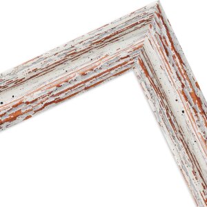 MendeFrames wandlijst H740 Shabby-Chic wit 50x100 cm kunstglas