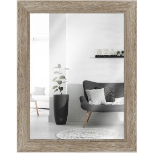 MendeFrames Wandspiegel H690 Vintage 28x35 cm cremebrown