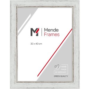 MendeFrames Vintage Fotolijst 30x45 cm wit met museumglas