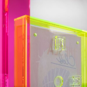 Walther Summertime Neon Acrylportretlijst 13x18 cm – Iridescent, Neon Geel, Neon Roze