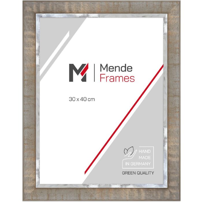 MendeFrames Houten fotolijst H670 Industrieel 20x25 cm taupe kunstglas