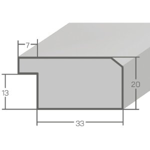 MendeFrames wandspiegel H670 industrieel taupe 45x60 cm