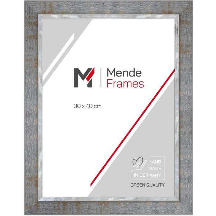 MendeFrames Houten fotolijst H670 Industrial 70x100 cm grijs met museumglas