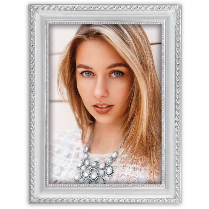 ZEP 136S02 Metalen Foto-lijst zilver 10x15 cm met perleffect