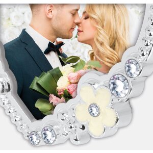 ZEP Brahms Metalen Fotolijst Hartvorm Zilver 7,5x7,5 cm