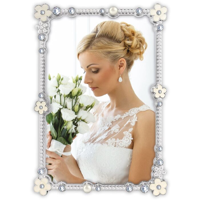 ZEP Metalen Portretframe Strauss 10x15 cm met satijnen achterwand en opstelstandaard