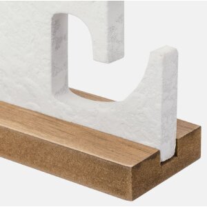 ZEP Janine Hartvormige Fotolijst Hout Wit met "Love" Opschrift 33x12,5 cm