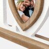 ZEP Janine Hartvormige Fotolijst Hout Wit met "Love" Opschrift 33x12,5 cm