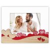ZEP Romantische Houten Fotolijst Giulietta 10x15 cm met Hartdecoratie Roze en Wit