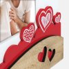 ZEP Romantische Houten Fotolijst Giulietta 10x15 cm met Hartdecoratie Roze en Wit