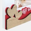 ZEP Romantische Houten Fotolijst Giulietta 10x15 cm met Hartdecoratie Roze en Wit